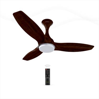 oceco Invansio Wallnut Wooden with 3 Year Warranty BLDC Motor with Remote 1200 mm Ceiling Fan
