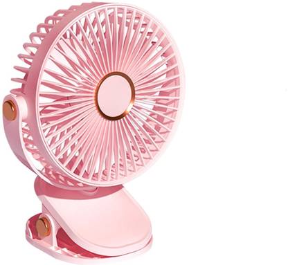 KAMALY USB Powered Table Fan Compact, Rechargeable Adjustable Personal Fan High Speed Rechargeable Table Fan with LED Light, For Home, Kitchen, Office USB Fan