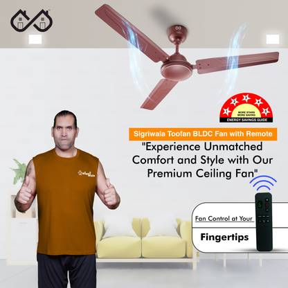 SigriWala Toofan Energy Efficient 5 Star 1200 mm 3 Blade Ceiling Fan