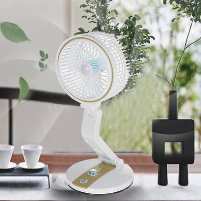 Fancy Rechargeable Table Fan You Can Also use Directly Fan Power Bank[ DC]Desk Fan USB FAN 01-2380 USB Fan, Rechargeable Fan