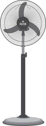 Polycab TOOFAN FARRATA BLACK with 1 Year Warranty Silent Operation 400 mm Pedestal Fan