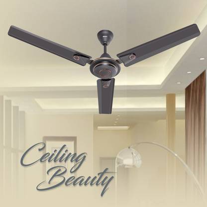 Almo DECO 1200 mm (48 inch) High Speed Decorative CNC Winded Anti Dust 1200 mm Anti Dust 3 Blade Ceiling Fan  (Smocked Brown, Pack of 1) at Rs. 1049