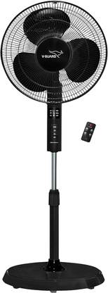V-Guard Esfera Remote with Timer, Oscillation Control and 3 Wind Modes (Black) 400 mm 3 Blade Pedestal Fan