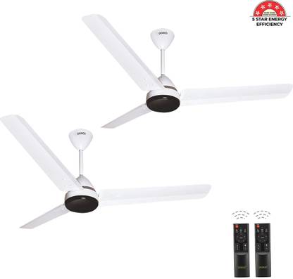 oceco Ecos White Combo with 2 Year Warranty BLDC Motor with Remote 1200 mm Ceiling Fan