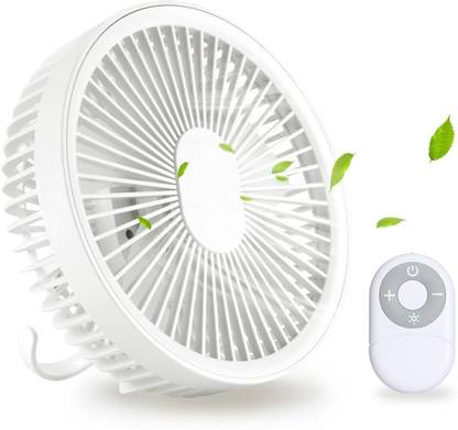 CRAFTIFY 2 in 1 Portable Rechargeable Table Fan |4 Speed With Night Light for Home Office with 1 Year Warranty BLDC Motor with Remote 150 mm Table Fan