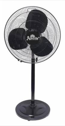 auroville Farrata 22 inch Black Pedestal Fan for Home with 12 Months Warranty Energy Saving 500 mm Pedestal Fan