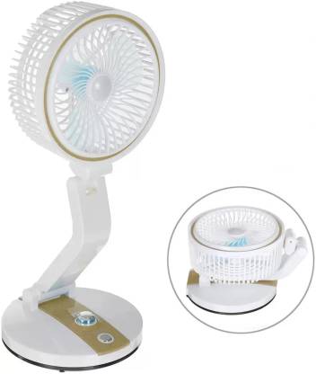 Sampri Table Comfort Fan Powerful Rechargeable High Speed Table Fan 3 Blade Fan 3 Blade Table Fan