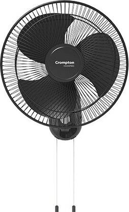 Crompton Torpedo High Speed 400 mm 3 Blade Wall Fan (Black, Pack of 1) 400 mm 3 Blade Wall Fan
