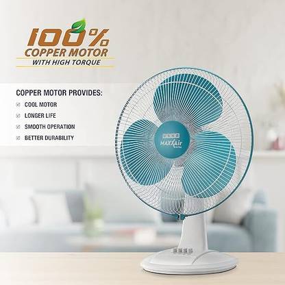 USHA 400mm MAXX AIR ULTRA hi speed Table Fan with 1 Year Warranty 400 mm Table Fan