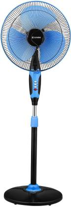 Candes Platine Automatic Oscillation 400 mm Anti Dust 3 Blade Pedestal Fan  (Black & Blue, #2023 Model, Pack of 1)