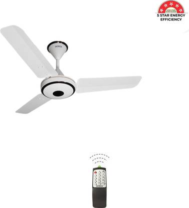oceco Magnico Plus Pearl White with 3 Year Warranty BLDC Motor with Remote 900 mm Ceiling Fan