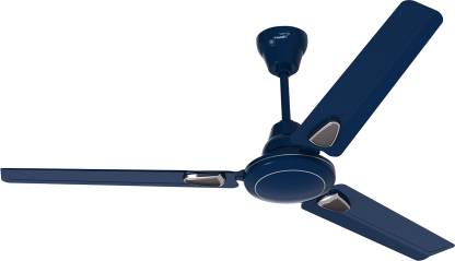 V-Guard Windle Deco AS 1 Star 1200 mm Energy Saving 3 Blade Ceiling Fan  (Admiral Blue, Pack of 1)