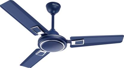 Relaxo Prime DLX 3 Star 1200 mm Energy Saving 3 Blade Ceiling Fan  (Matt Blue, Pack of 1)