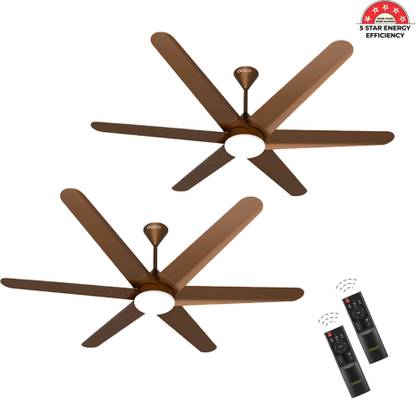 oceco Helico Brown Metallic 1200mm Combo with 3 Year Warranty BLDC Motor with Remote 1200 mm Ceiling Fan
