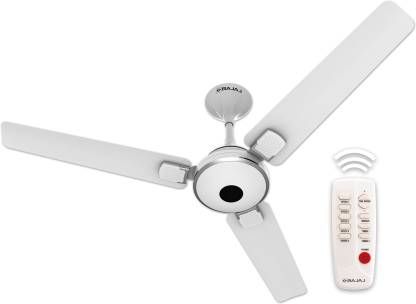 BAJAJ Energon 5 Star 1200 mm BLDC Motor 3 Blade Ceiling Fan  (White Chrome, Pack of 1)