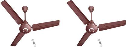 HAVELLS Efficiencia Neo 48" Brown 5 Star 26 Watts 1200 mm, With Remote control, pack of 2 with 2 Year Warranty BLDC Motor with Remote 1200 mm Ceiling Fan