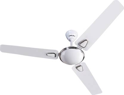 BAJAJ Bajaj Crest Deco Turbo 1200mm White Ceiling Fan 1 Star 1200 mm 3 Blade Ceiling Fan