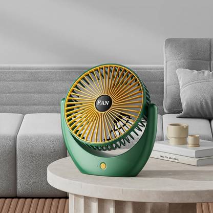 Sampri USB Rechargeable Fan with 21 SMD LED Light Mini Table Fan USB Fan