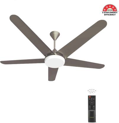 oceco Xpressio Slate Chrome with 3 Year Warranty BLDC Motor with Remote 1225 mm Ceiling Fan