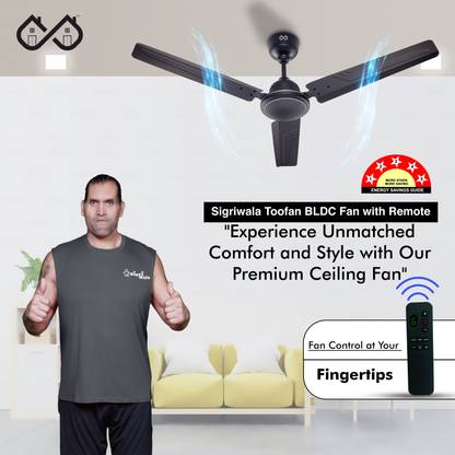 Sigri-wala Toofan Energy Efficient 5 Star 1200 mm 3 Blade Ceiling Fan