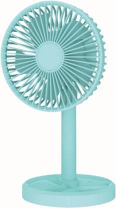 Lipzie LED Rechargeable Fan with 180° Rotation, USB-C Charging, Quiet & Battery-Powered with 1 Year Warranty 3 mm Table Fan