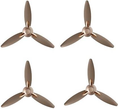 USHA CF1250MM BLOOM DAFFODIL SPARKLGOLD&BRGBD Pack of 4 with 2 Year Warranty Ultra High Speed 1250 mm Ceiling Fan