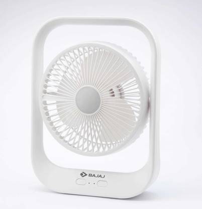 BAJAJ Pygmy Personal Fan with LED Light White (251284) 110 mm 3 Blade Table Fan