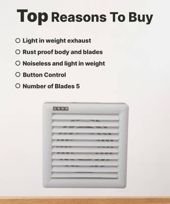 USHA CRISP AIR PREMIA (AS plus) 150MM with 1 Year Warranty 150 mm Exhaust Fan