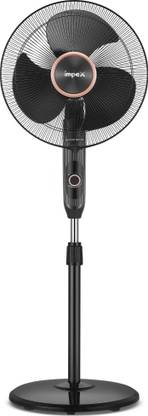 IMPEX BLDC Pedestal Fan (eN Booster PF HS Black) with 3 Year Warranty BLDC Motor 400 mm Pedestal Fan