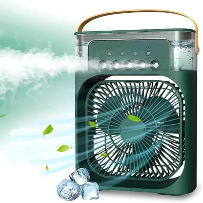 DRUMSTONE Portable Water Mist Air Cooler, Stay Cool All Day Efficiency - 15 Years Warranty with 1 Year Warranty Table Fan
