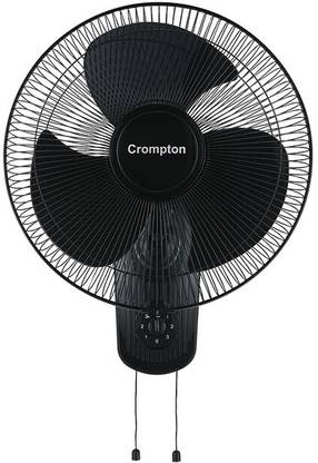 Crompton WMHSGALCL16BLK with 1 Year Warranty 400 mm Wall Fan