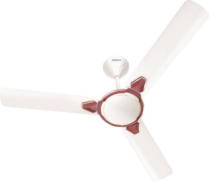 HAVELLS HAVELLS Equs ES 1200 mm 3 Blade Ceiling Fan (White Maroon, Pack of 1) 1 Star 1200 mm Energy Saving 3 Blade Ceiling Fan  (White Maroon, Pack of 1)