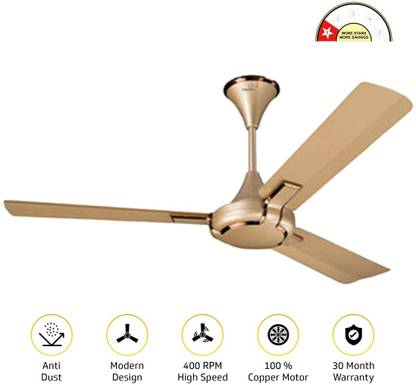 V-Guard Glado Prime VX Premium Decorative Ceiling Fan with 3 Year Warranty Ultra High Speed 1.2 mm Ceiling Fan