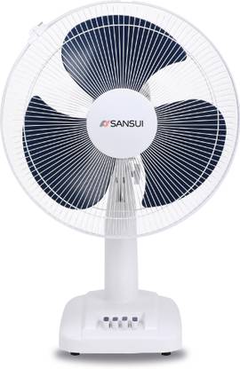 Sansui Chetak High Speed 400 mm 3 Blade Table Fan  (Blue and White, Pack of 1) at Rs. 1299