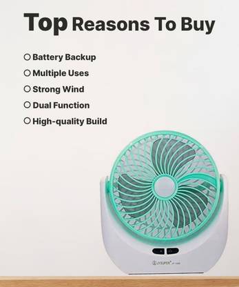 Lalson's Rechargeable LED Light, For Home, Office Desk, Kitchen with 1 Year Warranty Ultra High Speed 1400 mm Table Fan