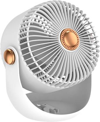 AKARI AK- VAAYU Desktop Wall Floor Fan Mini Fan Three-speed Adjustable Fan able(white) with 1 Year Warranty Energy Saving Table Fan