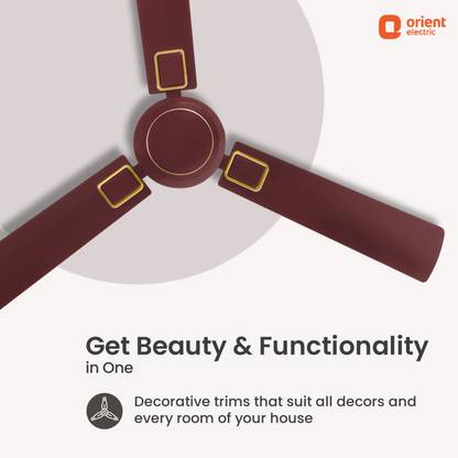 Orient Electric I FALCON DECO with 3 Year Warranty BLDC Motor with Remote 1200 mm Ceiling Fan  (5 Star | Brown | Pack of 1)