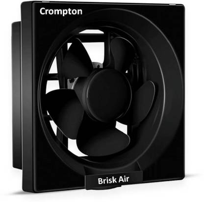 क्रॉम्पटन Brisk Air Super Silent Automatic Shutters High Speed 100% Copper 10 के साथ 24 Monthsवारंटी साइलेंट ऑपरेशन 200.0 mm एग्जॉस्ट फैन