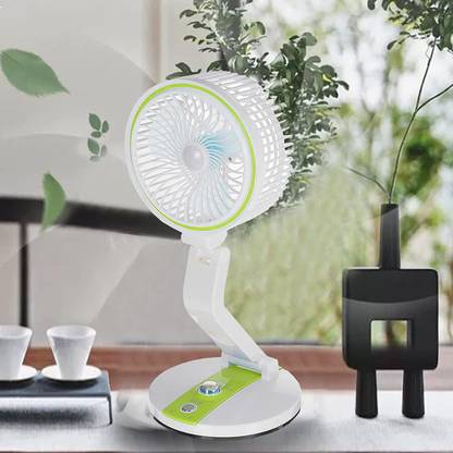 Fancy Rechargeable Table Fan You Can Also use Directly Fan Power Bank[ DC]Desk Fan USB FAN 01-2370 USB Fan, Rechargeable Fan
