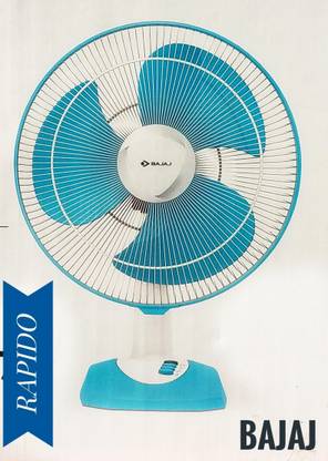 BAJAJ 251276-Rapido with 2 Year Warranty Ultra High Speed 400 mm Table Fan