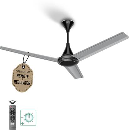 KUHL Fest B1 Power Saving BLDC Ceiling Fan |28W|365 RPM | Remote & Regulator Operated 1200 mm Ceiling Fan (5 Star | Silver Mist | Pack of 1)