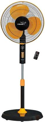 V-Guard Esfera Remote with Timer, Oscillation Control and 3 Wind Modes (Orange Black) 400 mm 3 Blade Pedestal Fan