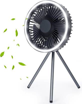 Flipco Portable Camping Fan with LED Light Tent Fan with Remote Control with 1 Year Warranty Remote Controlled Tower Fan