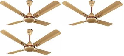Orient Electric QUADRO ORNAMENTAL GOLDEN CHOCOLATE 1200MM 4 BLADE with 1 Year Warranty 1200 mm Ceiling Fan
