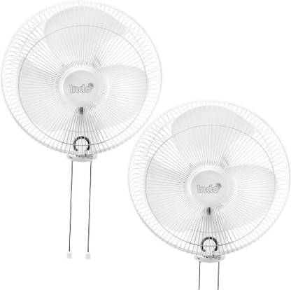 Indo High speed wall fan |2200 RPM | 3-Speed Control | Warranty: 2 Years| with 24 Months Warranty Anti Dust 400 mm Wall Fan