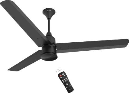 Polycab Silencio Mini BLDC 48C Ceiling Fan with Remote 1200 mm 3 Blade Ceiling Fan  (MATT BLACK, Pack of 1)