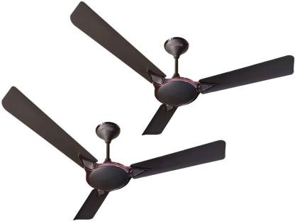ACTIVA WINDSOR 5 STAR SMOKE BROWN PACK OF TWO 1200 mm 3 Blade Ceiling Fan