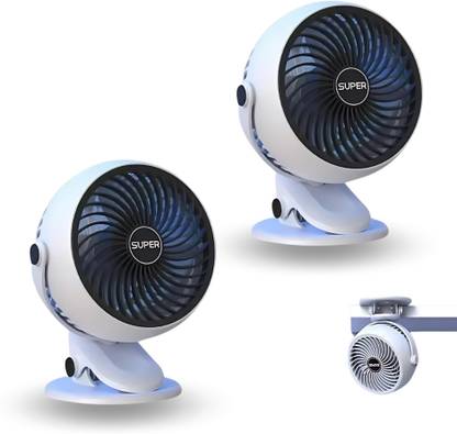 Elevea BUY 1 GET 1 Electric Rechargeable 5 Speed Adjustable Mini Clip Fan 15 YEARS WARRANTY Rechargeable Fan
