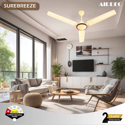 AIRDEC Surebreeze Energy Saving with 2 Year Warranty Ultra High Speed 1200 mm Ceiling Fan