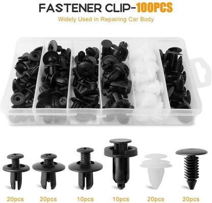 CAREOPETA Car Retainer Clip Fastener Trim Fender Kit Car Automobiles Rivet Pin(Plastic) Fastener